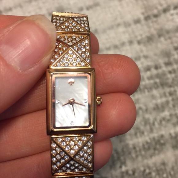 Kate Spade Pave Cobble Pyramid Watch! 10mm - Picture 8 of 8